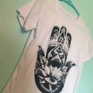 White Hamsa shirt